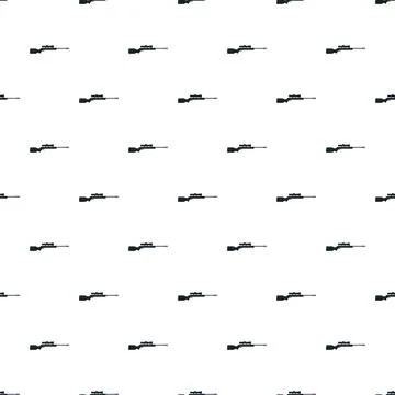 Sniper rifle seamless pattern on white background イラスト素材