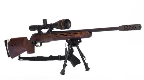 Sniper rifle side Stock Photos