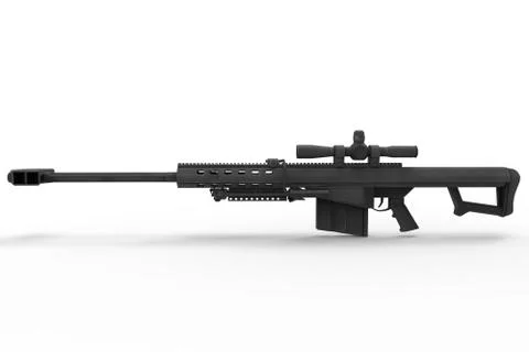 Sniper Rifle Side View Stock-Illustration