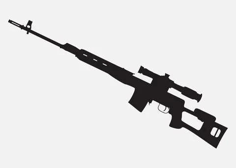 Sniper rifle vector icon Stock Illustration