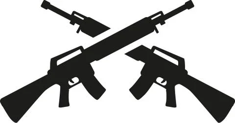 Sniper rifles crossed Stock Illustration