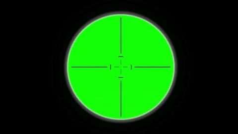 Sniper scope green chroma key