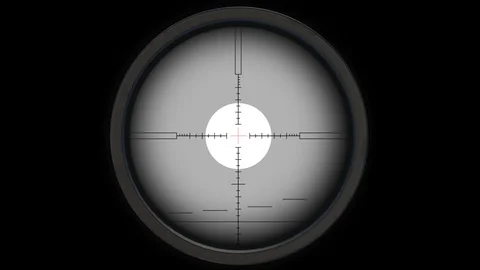 Sniper Scope. Gun Sight. Alpha Channel Included. Looped. Easy to use. Stock Footage 90945726