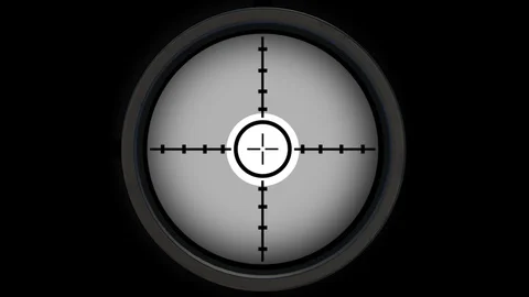Sniper Scope. Gun Sight. Alpha Channel Included. Looped. Easy to use. Stock Footage 90946235