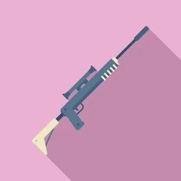 Sniper scope icon flat vector. Weapon gun Stock Illustration