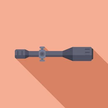 Sniper scope icon flat vector. Rifle sight 스톡 일러스트