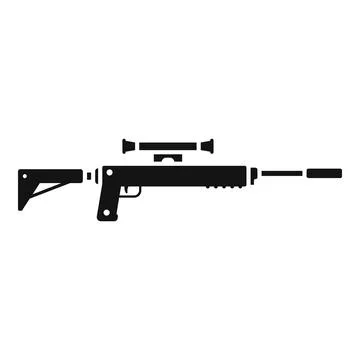 Sniper scope icon simple vector. Weapon gun Stock Illustration