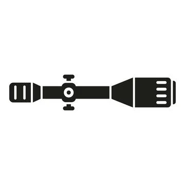 Sniper scope icon simple vector. Rifle sight Stock Illustration