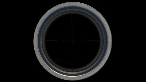 Sniper scope or optical sight with transparent background. Stock Footage 88436034