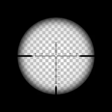 Sniper scope sight view, gun crosshair target 스톡 일러스트