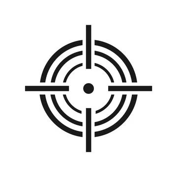 Sniper scope. Target aim icon. Stock Illustration