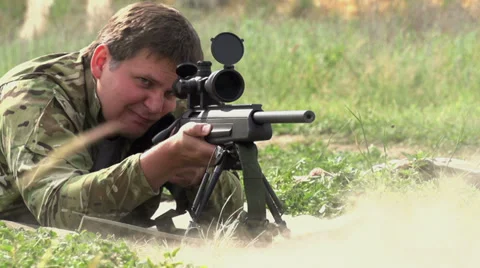 Sniper Shot Stock Footage 39551579