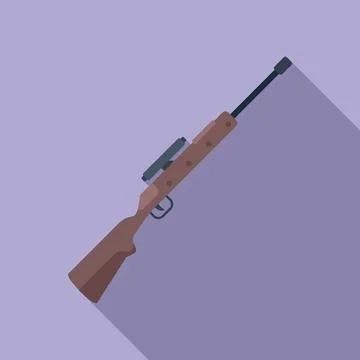 Sniper sight icon flat vector. Rifle gun Stock Illustration