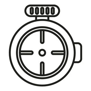 Sniper sight icon outline vector. Rifle scope 스톡 일러스트