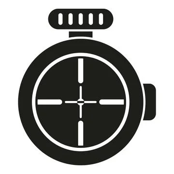 Sniper sight icon simple vector. Rifle scope Stock Illustration