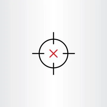 Sniper target icon vector design symbol Illustrazione stock