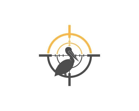 Sniper target with pelican inside Stock Illustration