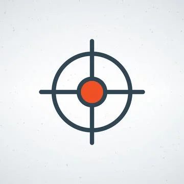 Sniper target scope or sight, Stock vector illustration isolated on white 스톡 일러스트