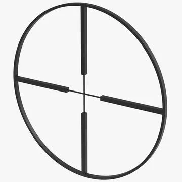Sniper Target Symbol 3D Model