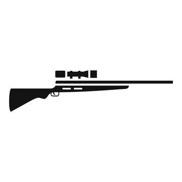 Sniper weapon icon simple vector. Military scope Illustrazione stock