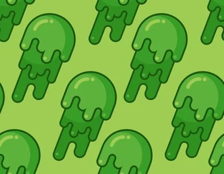 Snivel ornament. Snot pattern. Booger background. Green slime wad texture Illustrazione stock