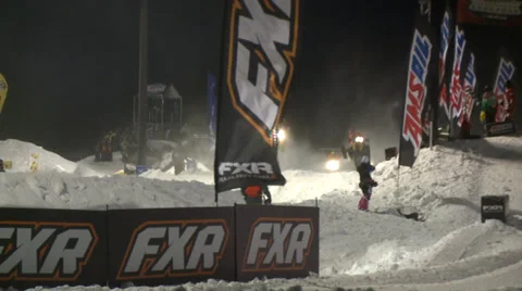 Snocross Midsection Jumps 스톡 동영상 38721240
