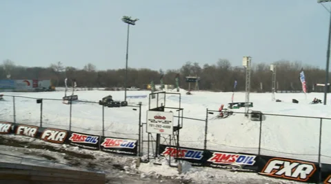 Snocross Practice Pan 動画素材 38720083