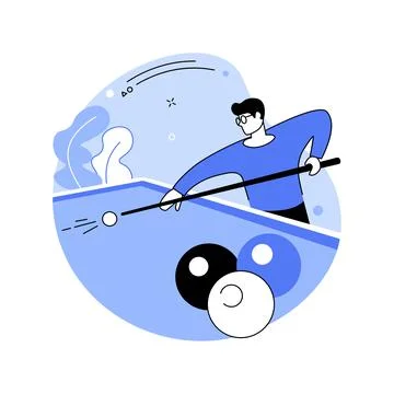 Snooker abstract concept vector illustration. Stock Illustration
