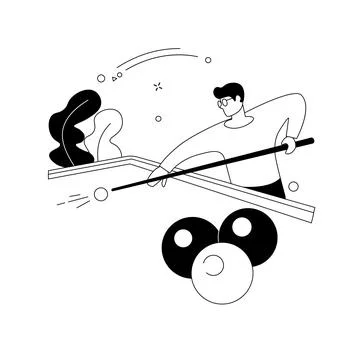 Snooker abstract concept vector illustration. Stock Illustration