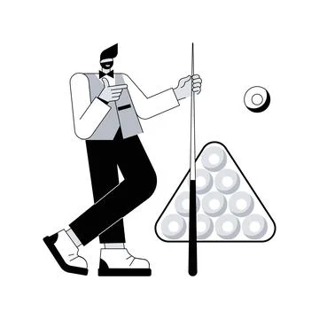 Snooker abstract concept vector illustration. Stock Illustration