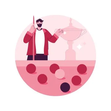 Snooker abstract concept vector illustration. Stock Illustration