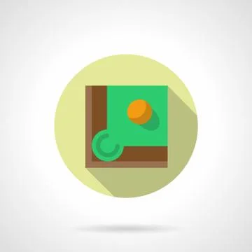 Snooker ball flat round vector icon Stock Illustration