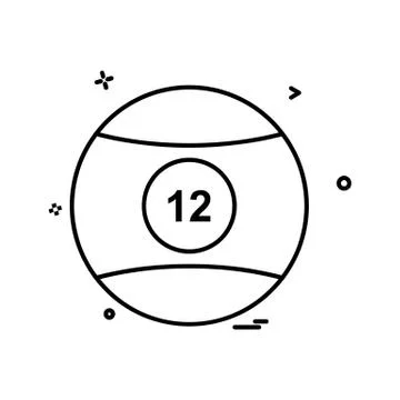 Snooker Ball icon design vector Stock Illustration