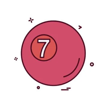 Snooker Ball icon design vector Stock Illustration