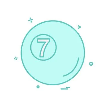 Snooker Ball icon design vector Stock Illustration