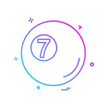 Snooker Ball icon design vector Stock Illustration
