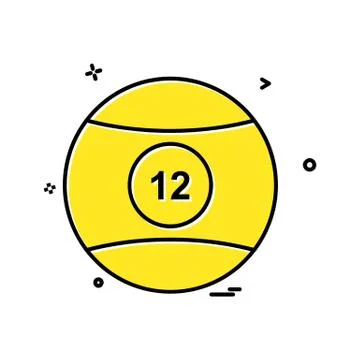 Snooker Ball icon design vector Stock Illustration