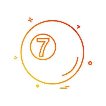 Snooker Ball icon design vector Stock Illustration