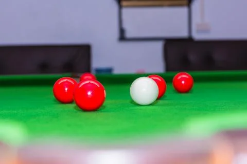 Snooker ball on snooker table Stock Photos