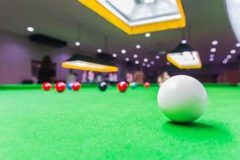 Snooker ball on snooker table Stock Photos
