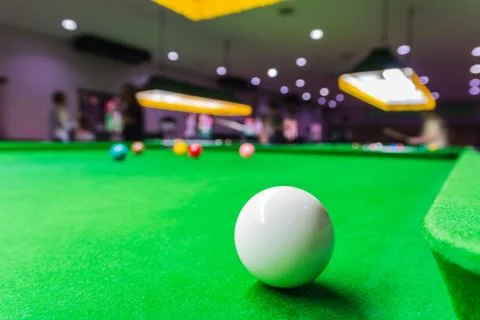 Snooker ball on snooker table Stock Photos