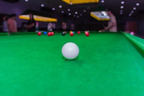 Snooker ball on snooker table Stock Photos