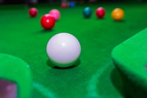 Snooker ball on snooker table Stock Photos