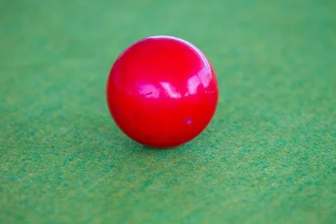 Snooker ball on table 스톡 사진