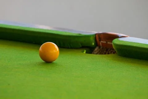 Snooker ball on table Foto stock