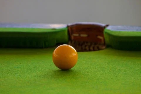Snooker ball on table Stock Photos
