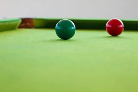 Snooker ball on table Stock Photos