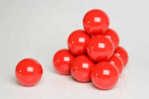 Snooker balls in a pyramid shape 스톡 사진