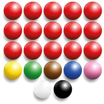 Snooker Balls Set Illustrazione stock