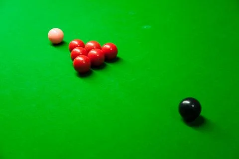 Snooker balls on a table. Stock Photos